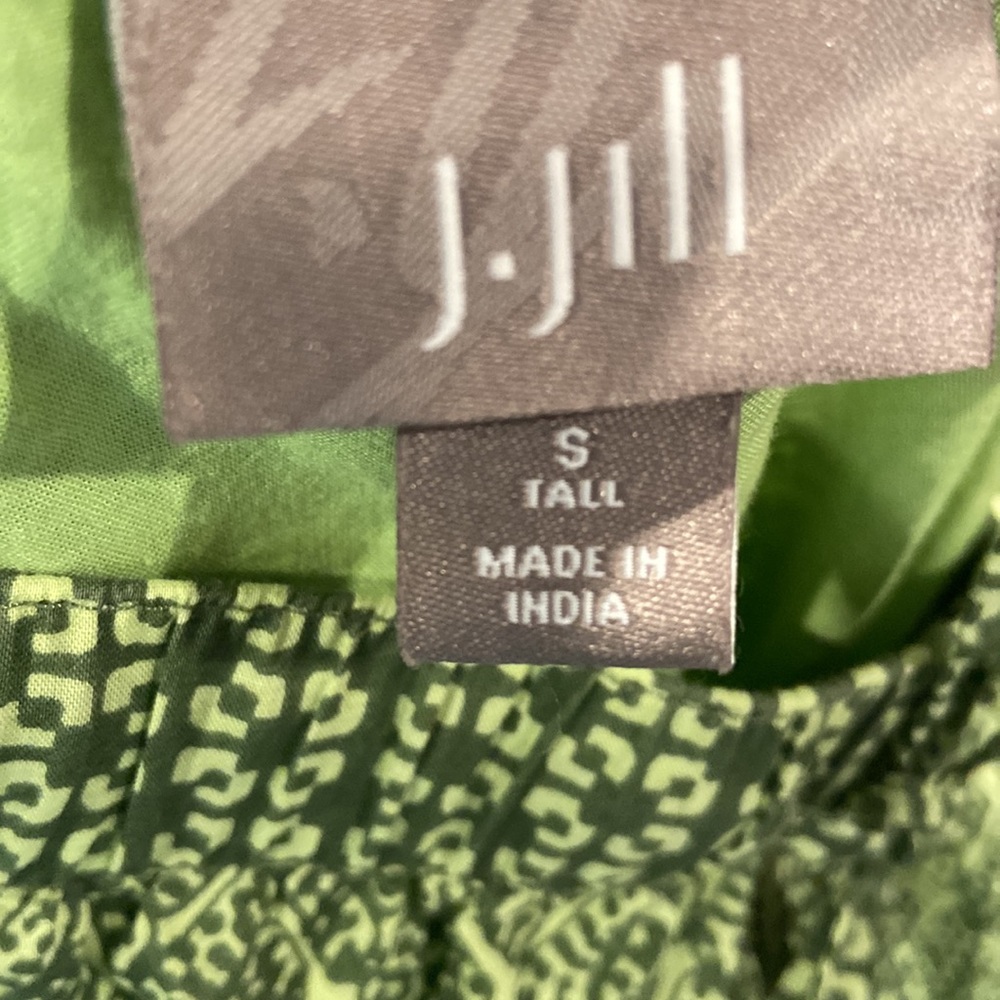J Jill green size small tall maxi skirt beautiful pattern π EUC - Picture 7 of 10